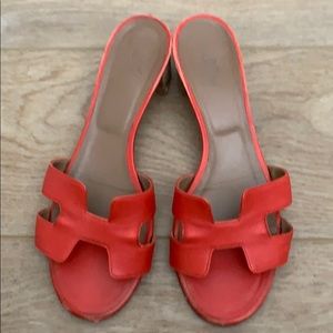 Hermès oasis sandals with original box. Size 38.5